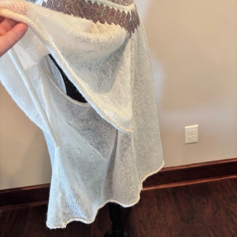 Free People Lock Lomand Sweater Top,Medium,Semi-Sheer Festival Gypsy Boho Hippie